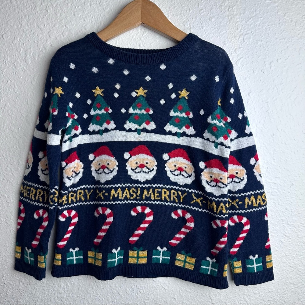 H&M Festive ChristmasSweater with Santa and Trees